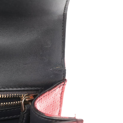 Christian Dior Metallic Patent Micro-Cannage Small Diorama Flap Bag Red 9 of 13