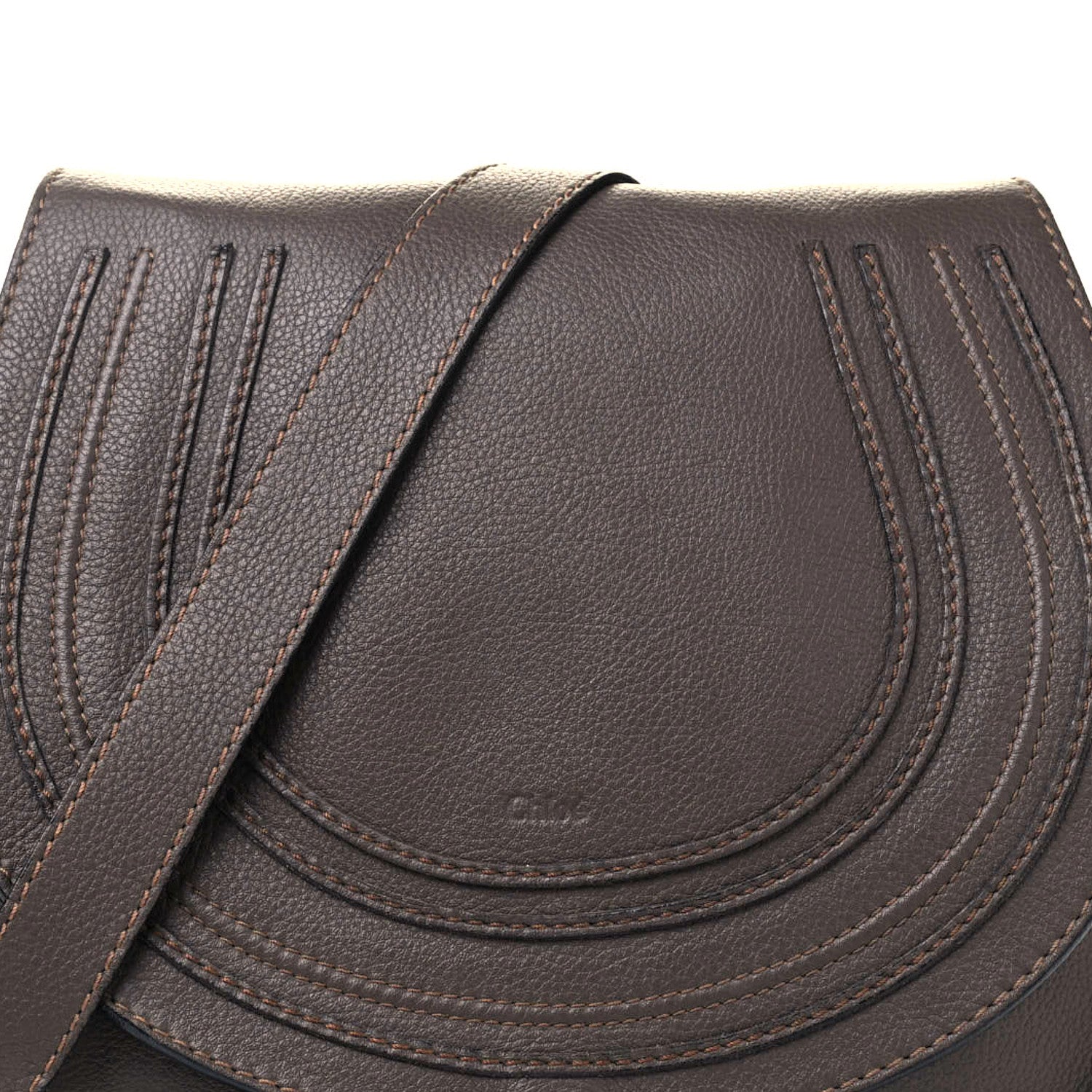Chloe Calfskin Medium Marcie Round Crossbody Bag Truffle 5 of 5