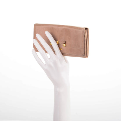 Prada Vitello Shine Continental Flap Wallet Cipria 2 of 8