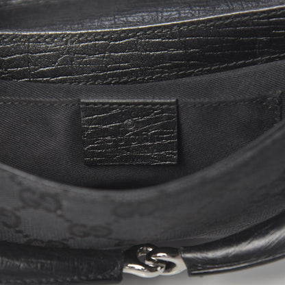 Gucci Monogram Horsebit Chain Clutch Black 6 of 13