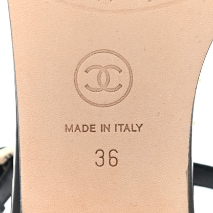 Chanel Calfskin Medallion CC Thong Sandals 36 Black 8 of 12
