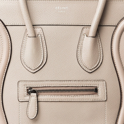 Celine Drummed Calfskin Micro Luggage Dune 10 of 10