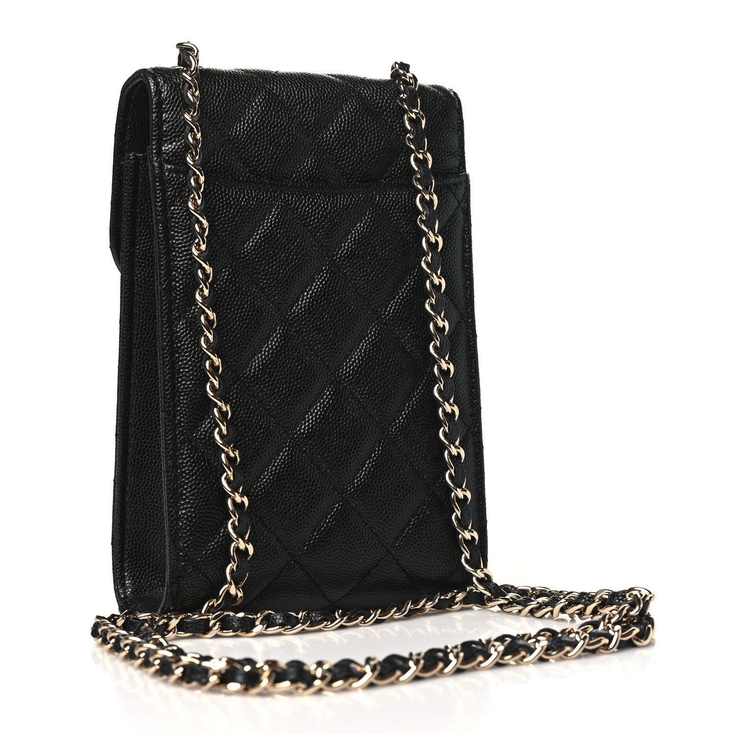 Chanel Caviar Quilted Classic Phone Holder Black 3 of 11