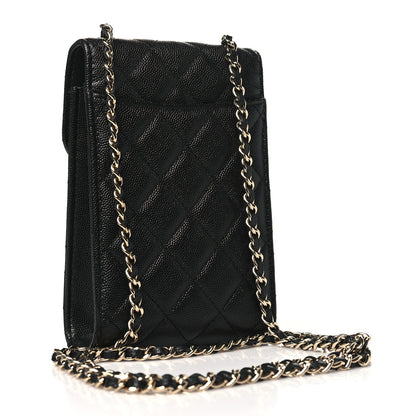 Chanel Caviar Quilted Classic Phone Holder Black 3 of 11