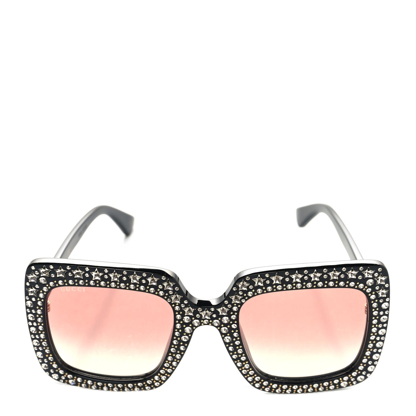 Acetate Crystal Oversize Sunglasses GG0148S Black