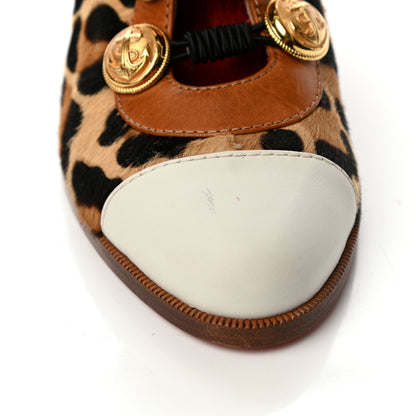 Christian Louboutin Calf Hair Leopard Print Who Dances 85 Ankle Boots 36 Gold Fauve 11 of 11