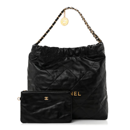 Chanel Shiny Calfskin Quilted Chanel 22 Black 3 of 11