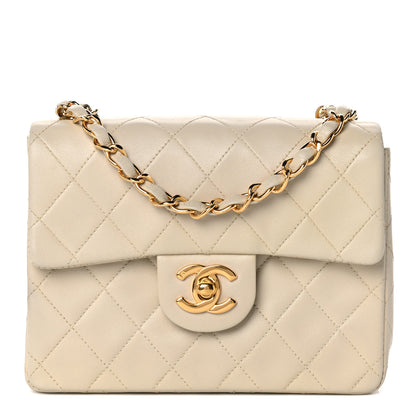 Chanel Lambskin Quilted Mini Square Flap Beige 1 of 10
