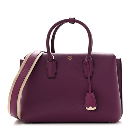 MCM Grained Calfskin Medium Milla Tote Mystic Purple 1 of 14