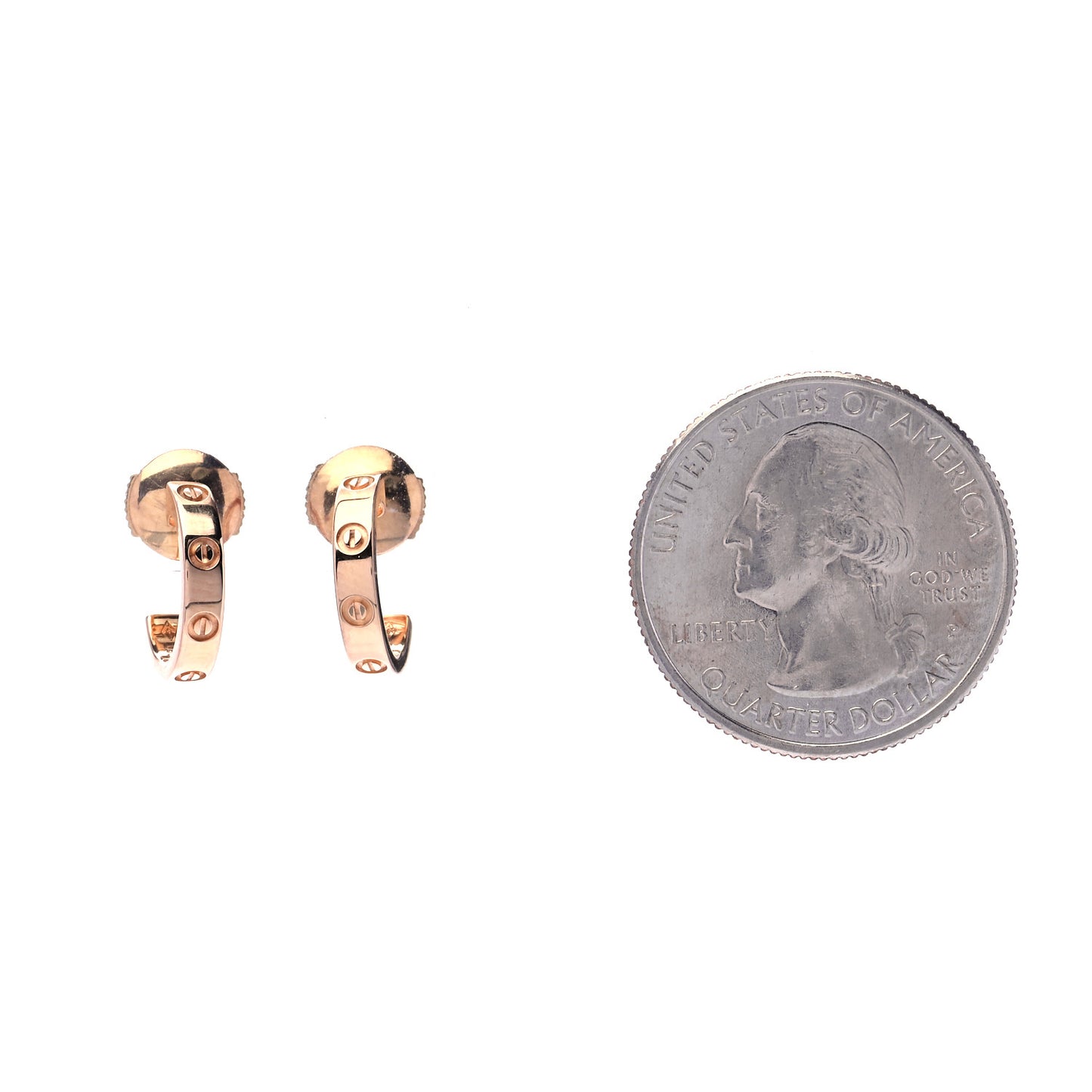 18K Yellow Gold Small LOVE Hoop Earrings