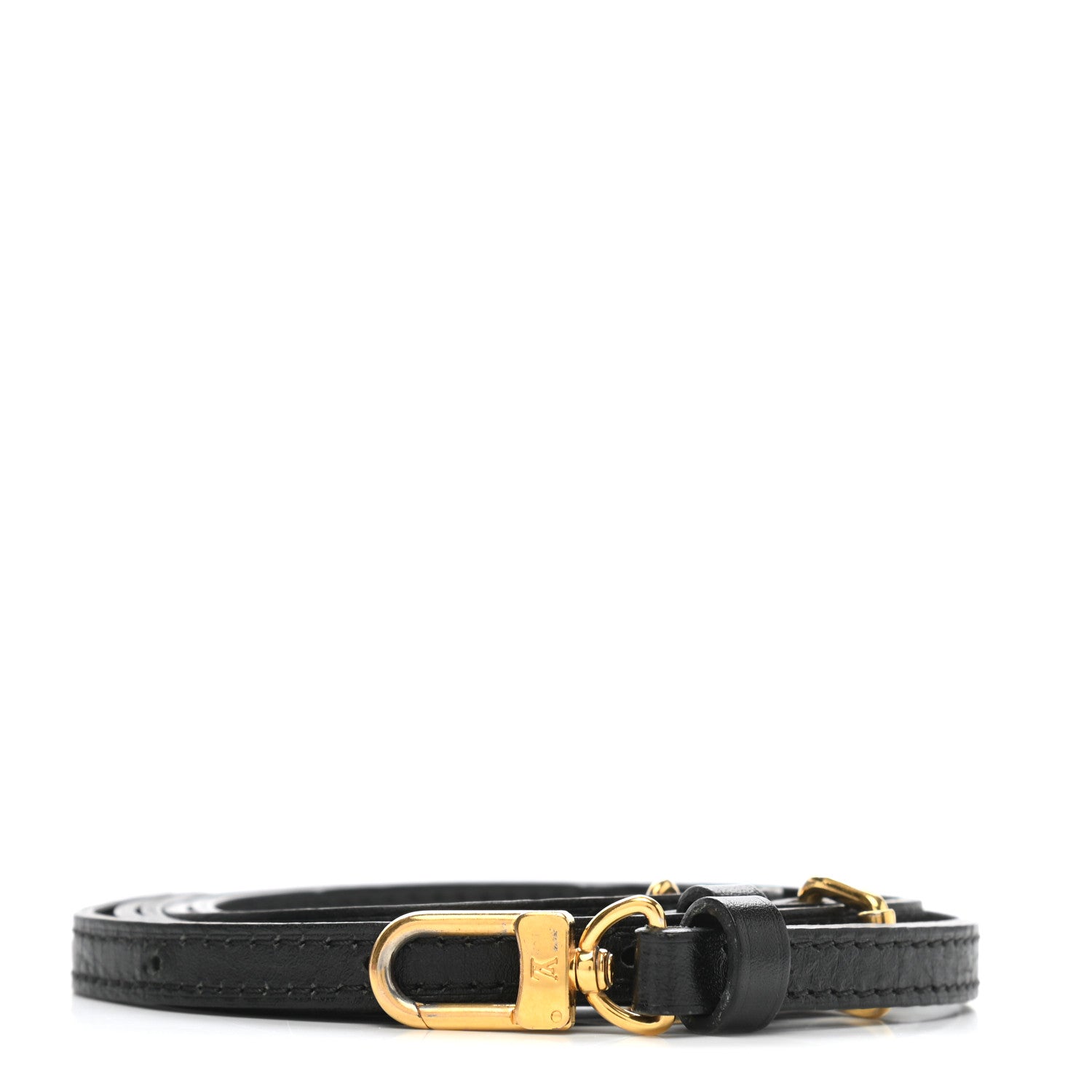 Louis Vuitton Calfskin 10mm Adjustable Shoulder Strap Black 1 of 5