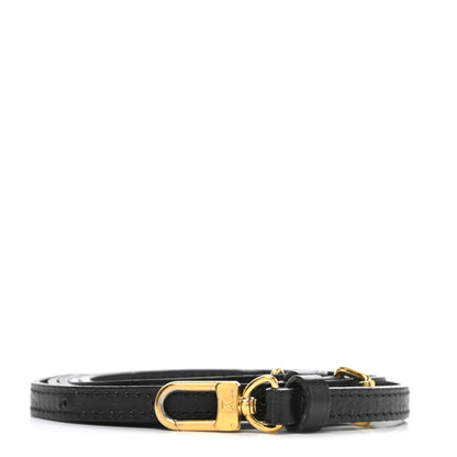 Louis Vuitton Calfskin 10mm Adjustable Shoulder Strap Black 1 of 5