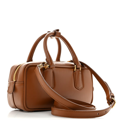 Miu Miu Calfskin Regular Arcadie Top Handle Bag Cognac 2 of 11