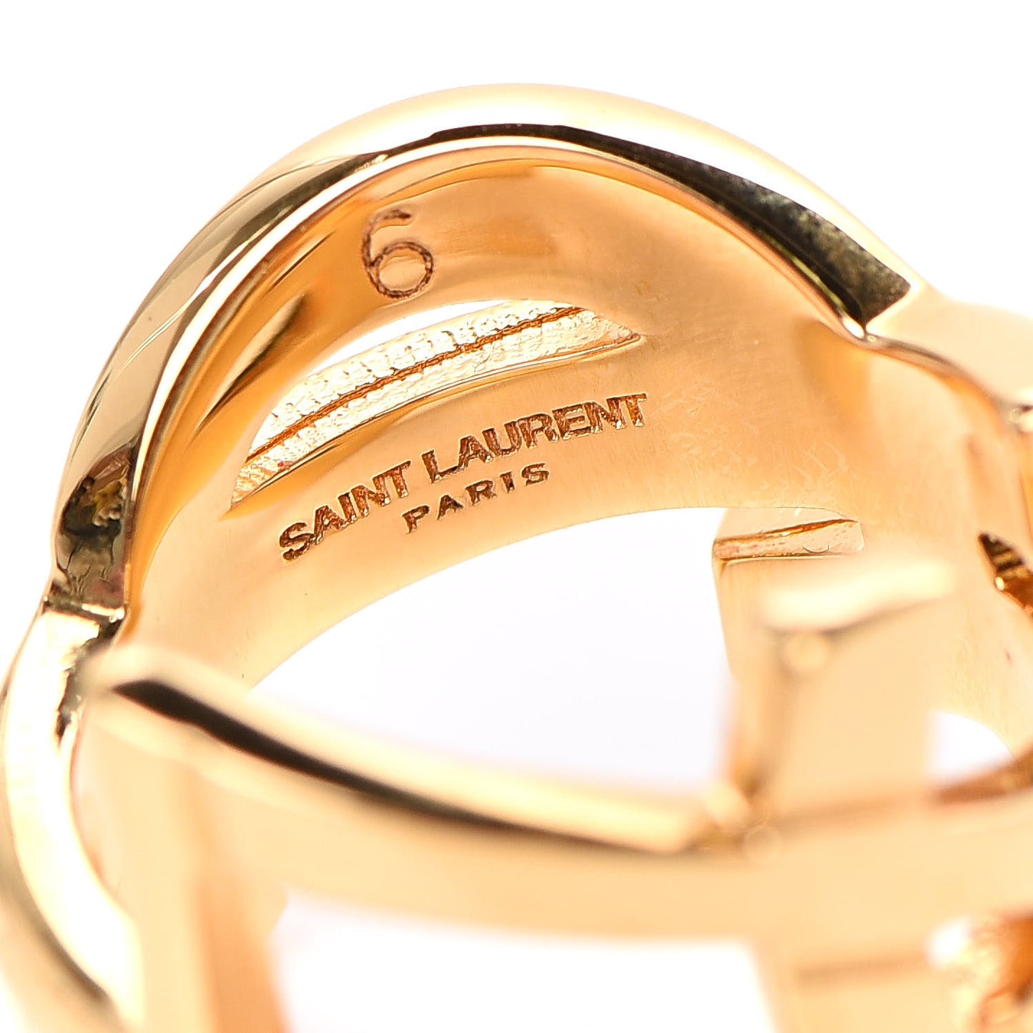 Brass Monogram Cassandre Ring 6 Gold