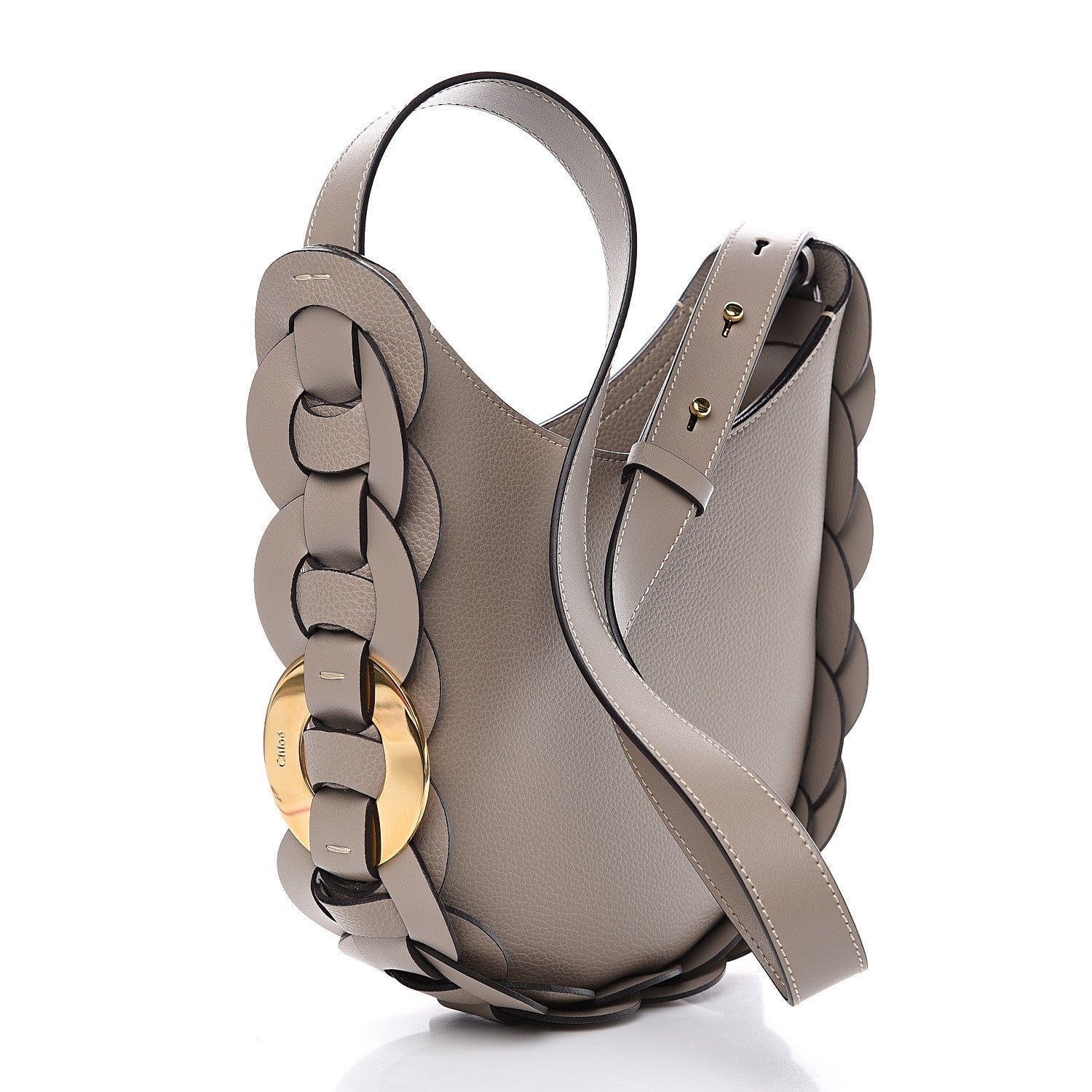 Chloe Small Grain Smooth Calfskin Small Darryl Hobo Motty Grey 2 of 8