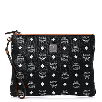 MCM Visetos Wristlet Pouch Black 1 of 9