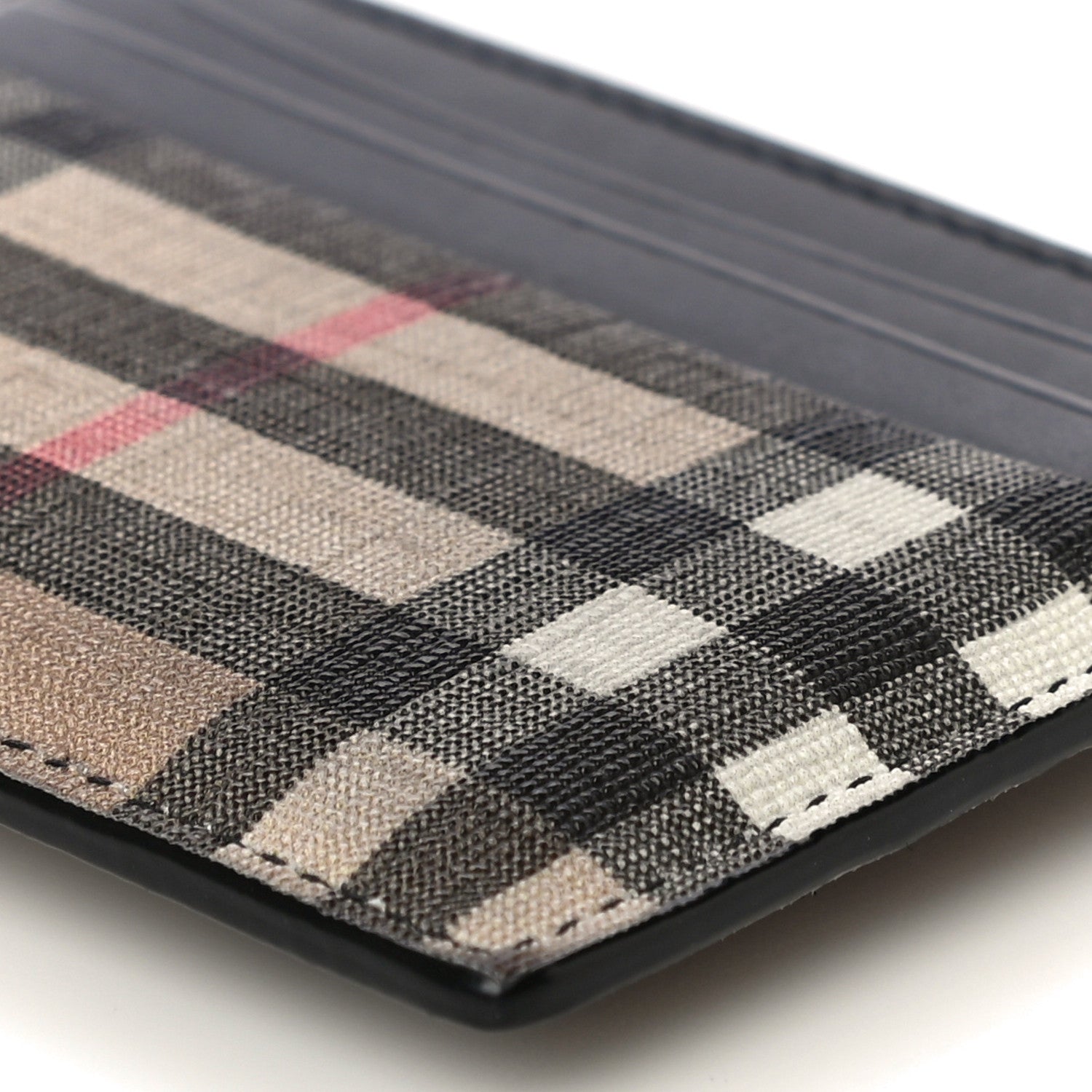 Burberry House Check Money Clip Card Case Black 10 of 12