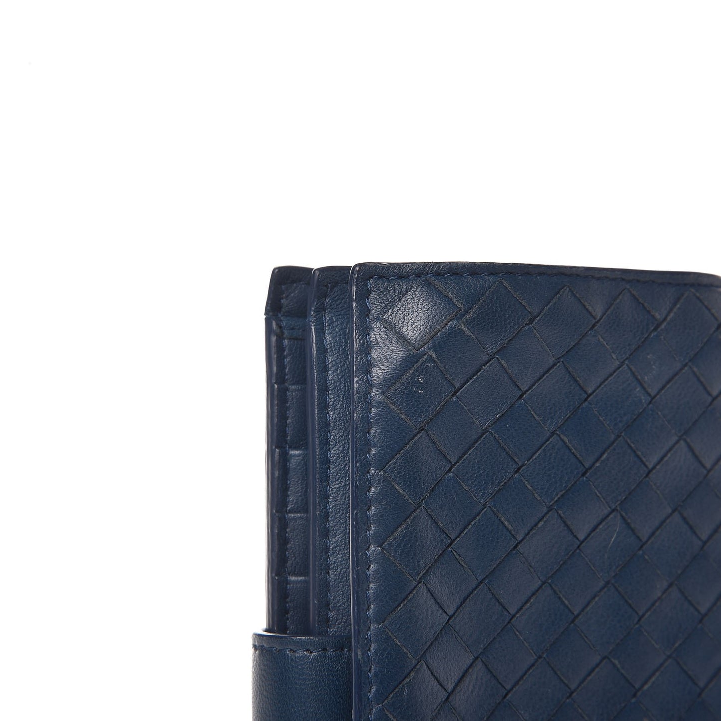 Nappa Intrecciato Continental Wallet Baltic Blue