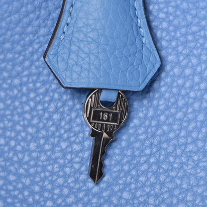 Hermes Taurillon Clemence Birkin 30 Bleu Paradis 28 of 33