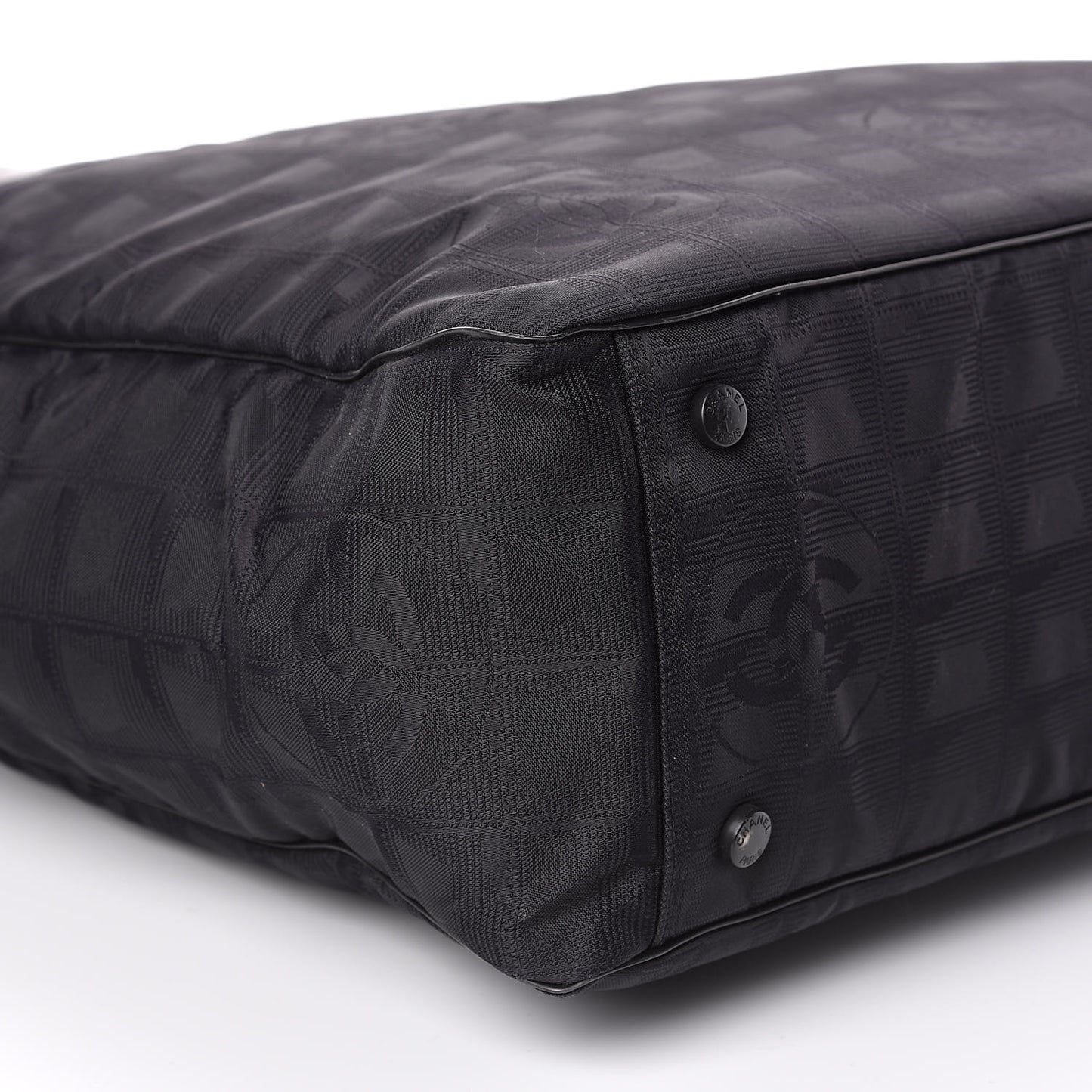 Nylon Large Travel Tote Black