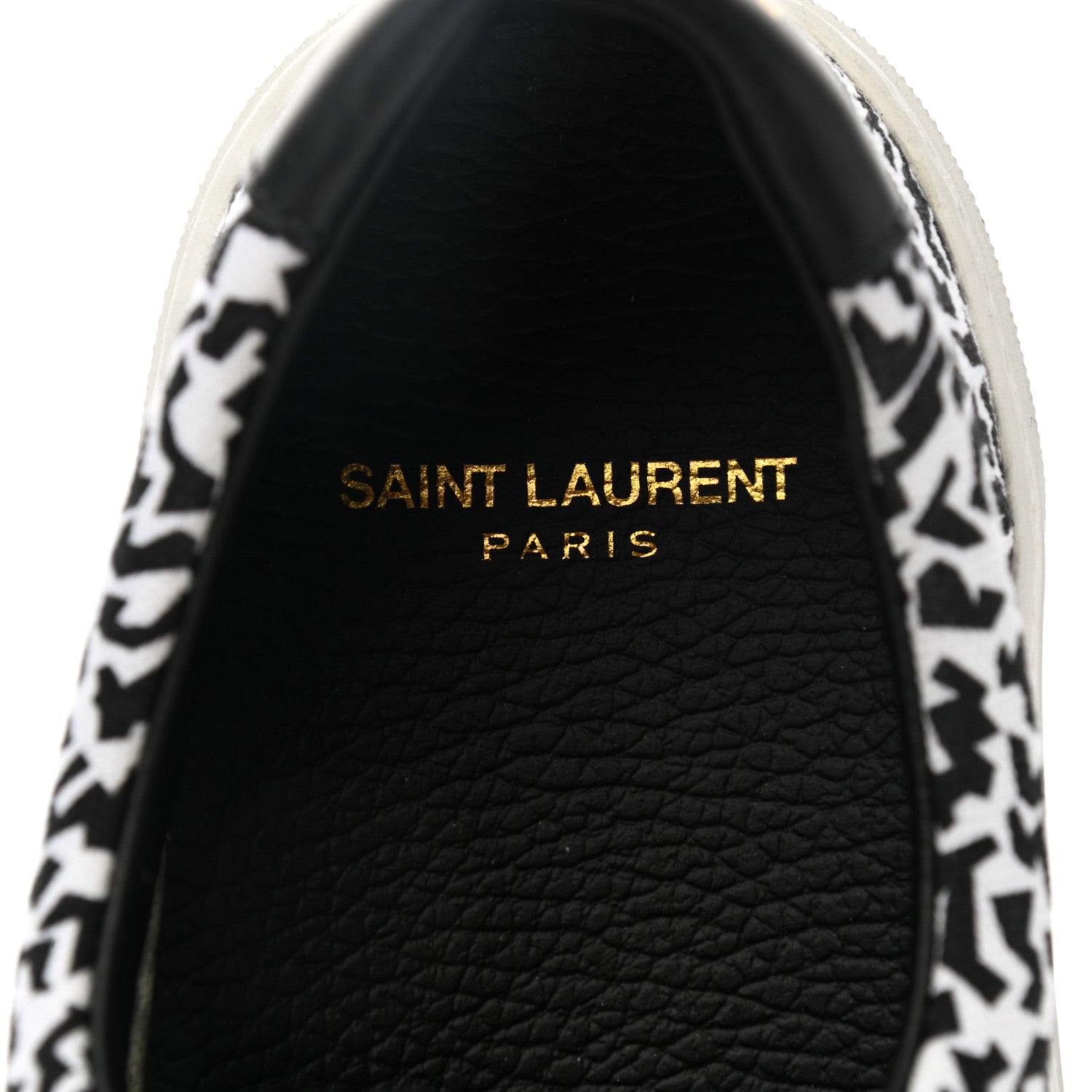 Saint Laurent Canvas Mens Venice Low Top Sneakers 41 Black White 7 of 9