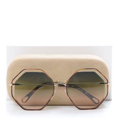 Chloe Poppy Geometric Sunglasses CE132S Havana Brown 7 of 7