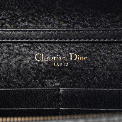 Christian Dior Ceramic Effect Deerskin Bag Wallet on Chain Dark Grey 6 of 9
