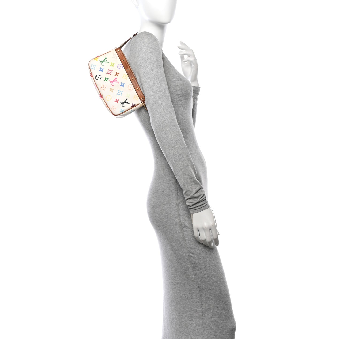 Monogram Multicolor Pochette Accessories White