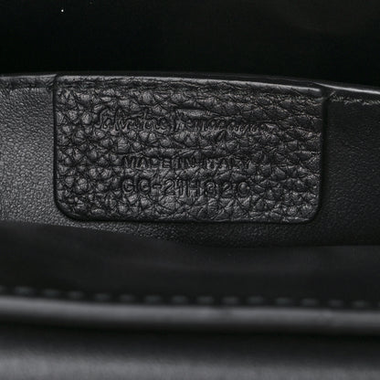 Salvatore Ferragamo Grain Calfskin Gancini Flap Bag Black 6 of 12