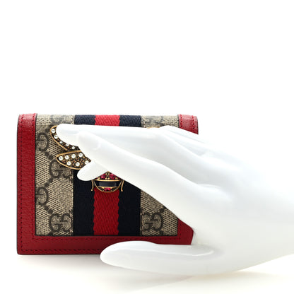 Gucci GG Supreme Monogram Queen Margaret Card Case Red 2 of 6