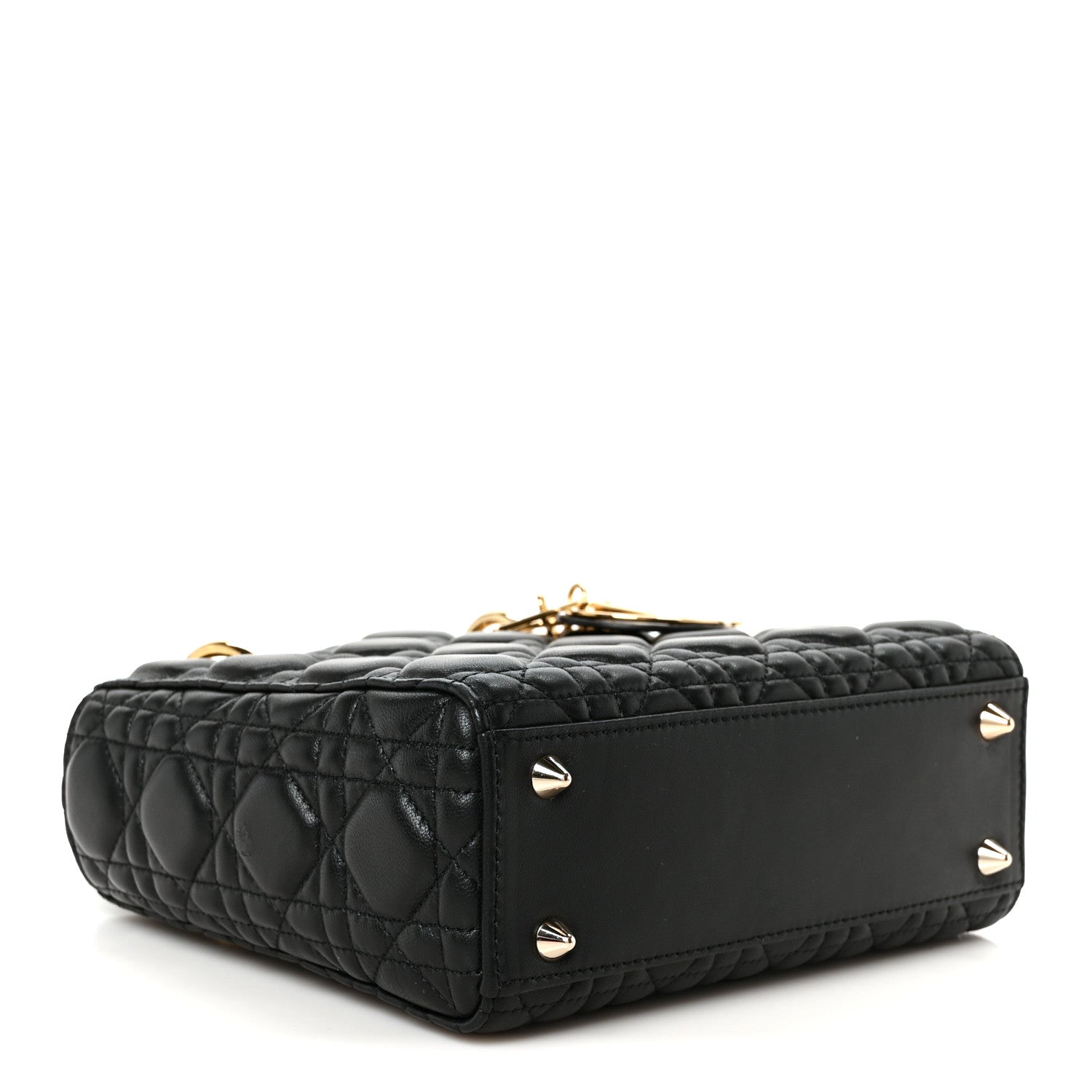 Christian Dior Lambskin Cannage Small Lady Dior Black 3 of 9