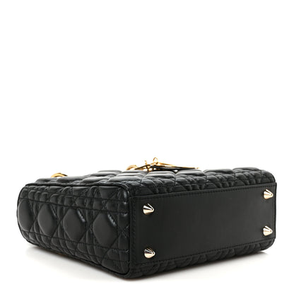 Christian Dior Lambskin Cannage Small Lady Dior Black 3 of 9