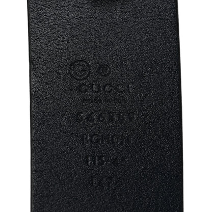 Gucci Selleria Calfskin Mens Interlocking G 37mm Belt 105 42 Black 3 of 6