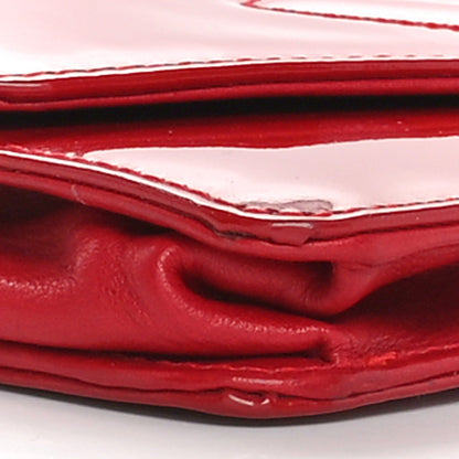 Chanel Patent Timeless CC Wallet On Chain WOC Red 10 of 12