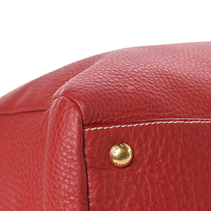 Prada Vitello Daino Top Handle Shoulder Bag Rosso 11 of 14