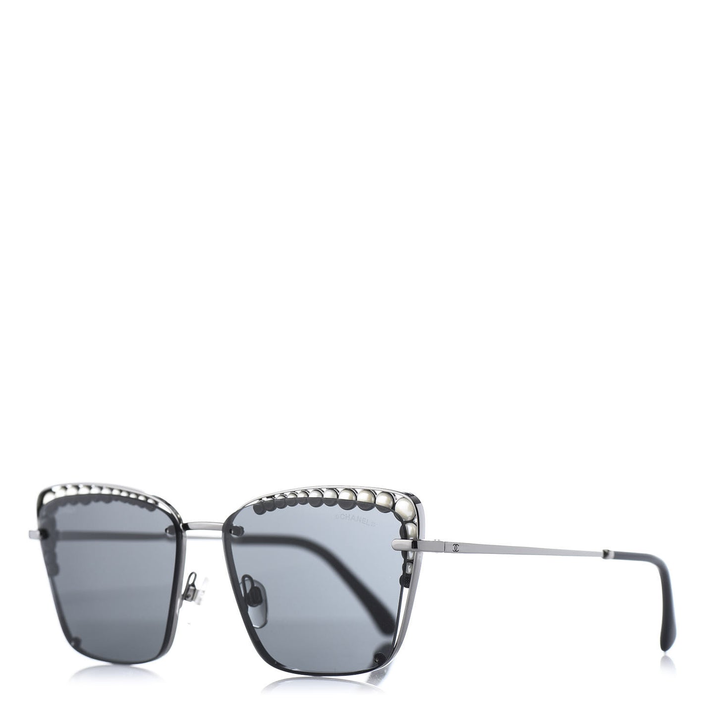 Square Frame Pearl Sunglasses 4235-H Dark Grey