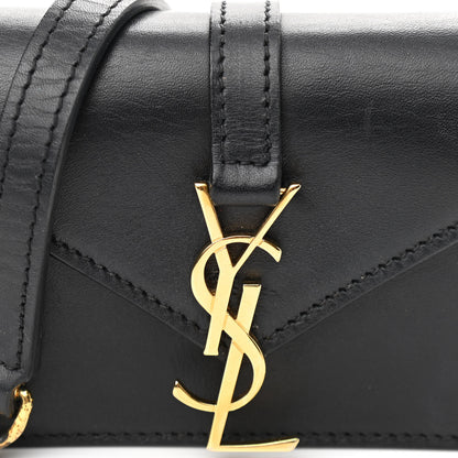 Saint Laurent Calfskin Monogram Mini Candy Crossbody Black 7 of 11