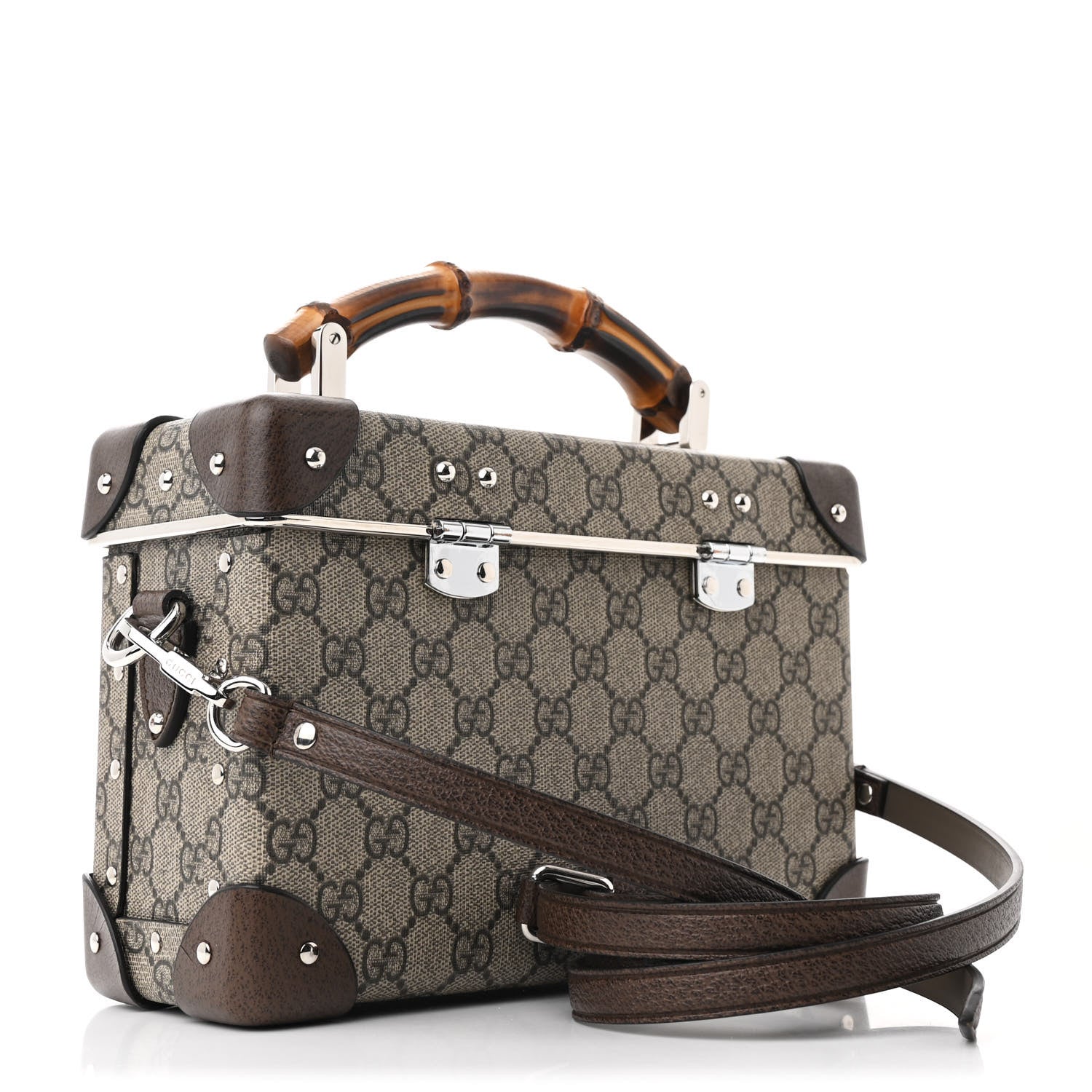 Gucci GG Supreme Monogram Globe-Trotter Beauty Case Brown 3 of 10