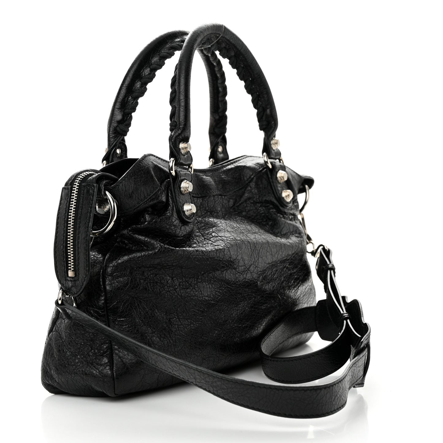 Agneau Giant 12 Silver Hardware Town Black