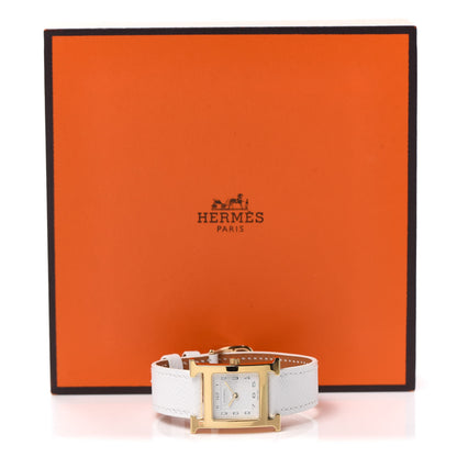 Hermes Stainless Steel Epsom 21mm Heure H Hour Quartz Watch Blanc 5 of 5