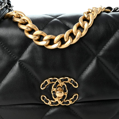 Chanel Lambskin Quilted Medium Chanel 19 Flap Black 8 of 10