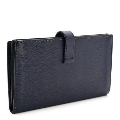 Hermes Epsom Bearn Gusset Wallet Bleu Saphir 3 of 7