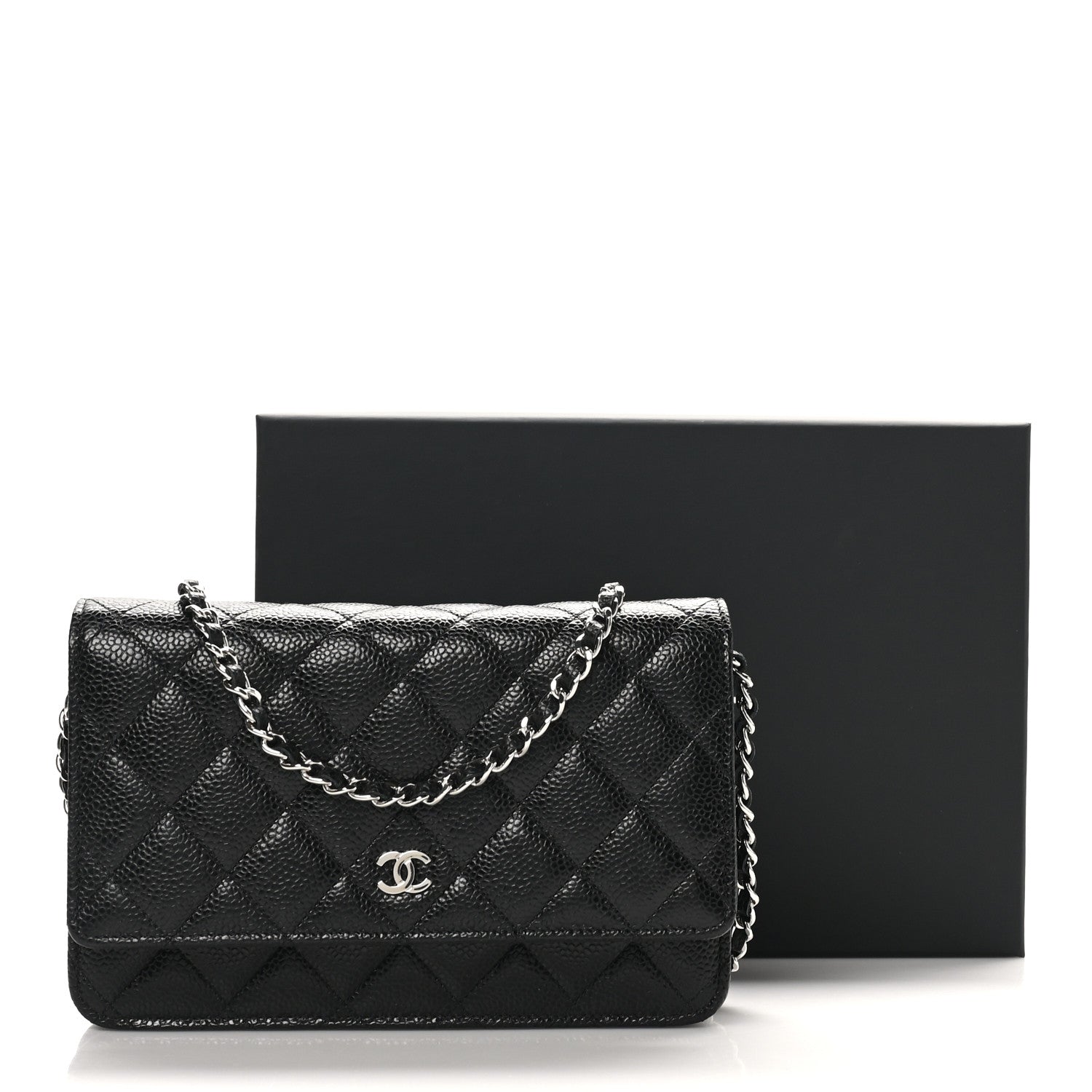 Chanel Caviar Quilted Wallet on Chain WOC Black 12 of 12