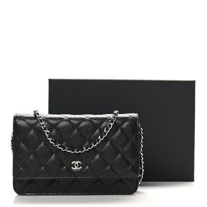 Chanel Caviar Quilted Wallet on Chain WOC Black 12 of 12