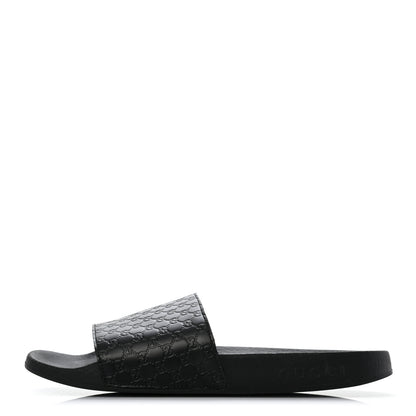 Gucci Microguccissima Slide Sandals 37 Black 1 of 8