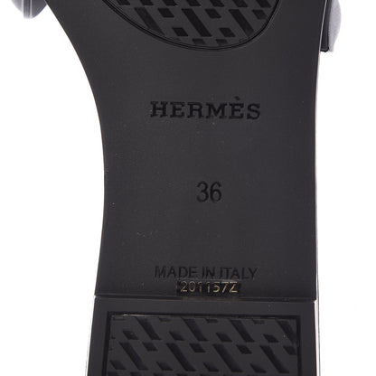 Hermes Rubber Aloha Sandals 36 Black 6 of 8