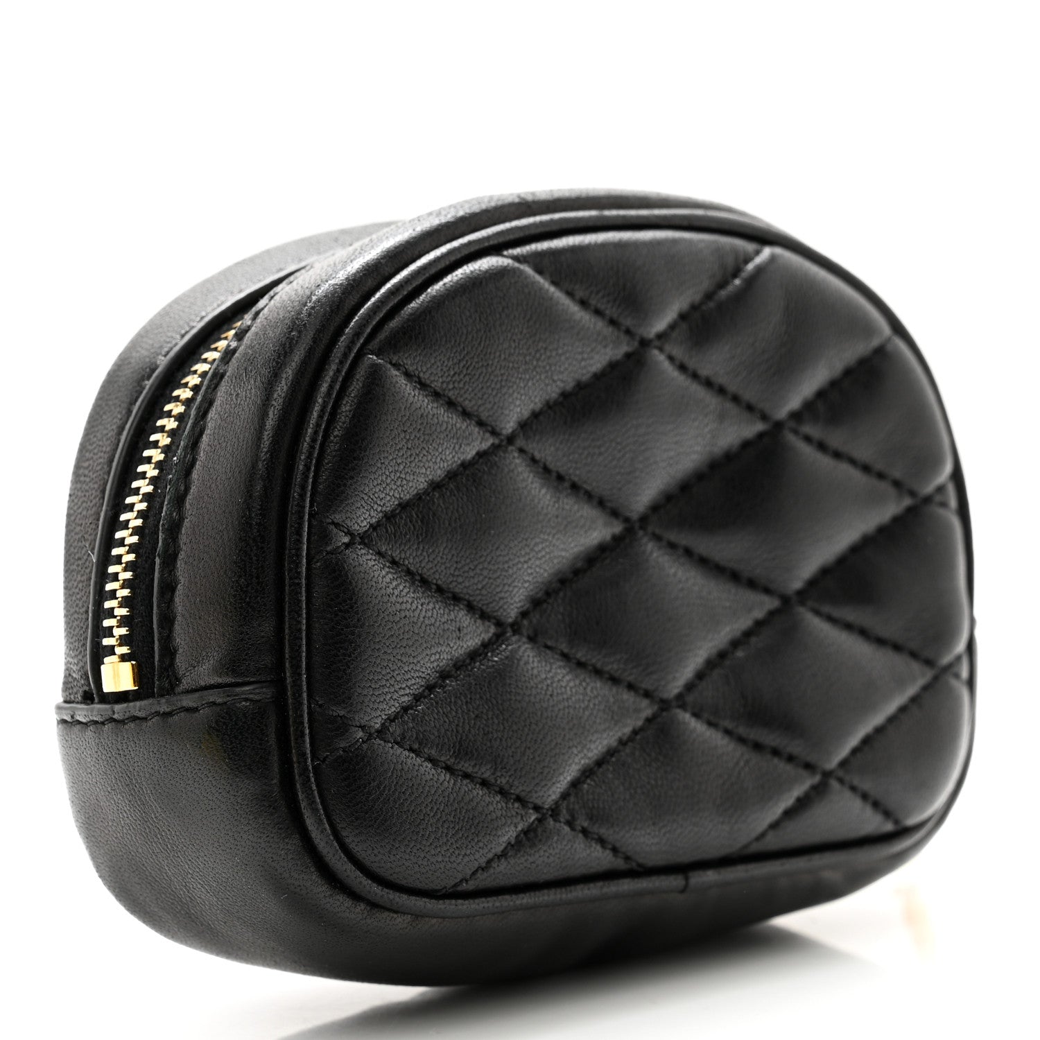 Saint Laurent Lambskin Quilted Lolita Cosmetic Pouch Black 3 of 7
