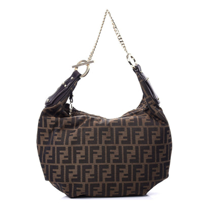 Fendi Zucca Small Chef Chain Hobo Tobacco 1 of 10