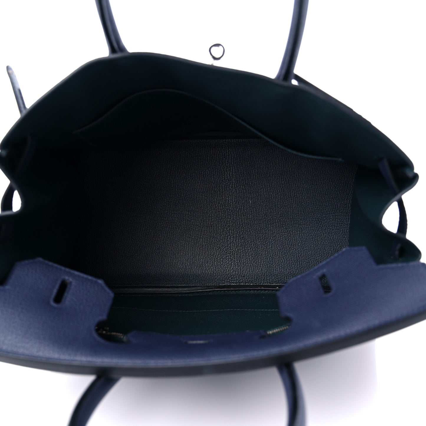 Togo Swift Officier Birkin 30 Bleu Nuit Vert Cypress