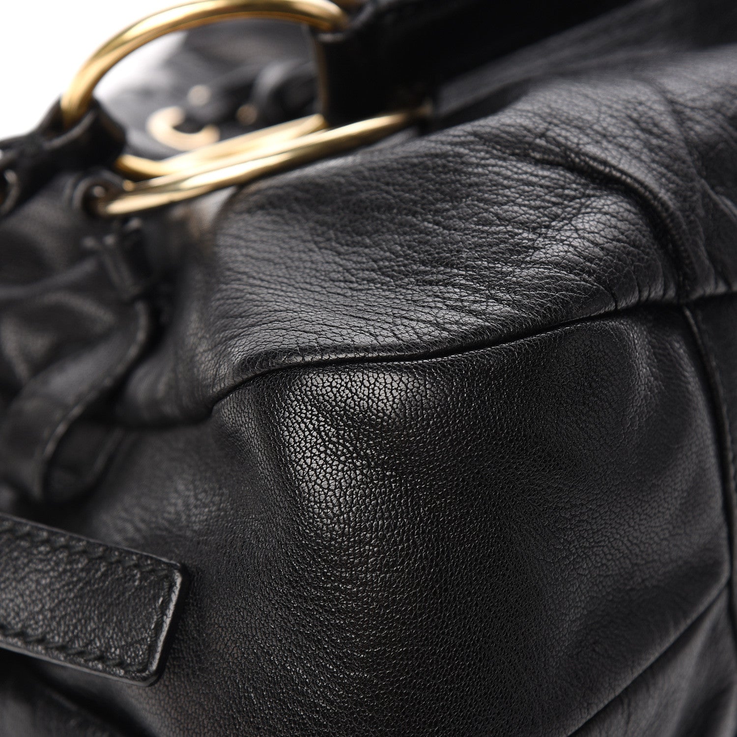Saint Laurent Calfskin Saharienne Shoulder Bag Black 15 of 15